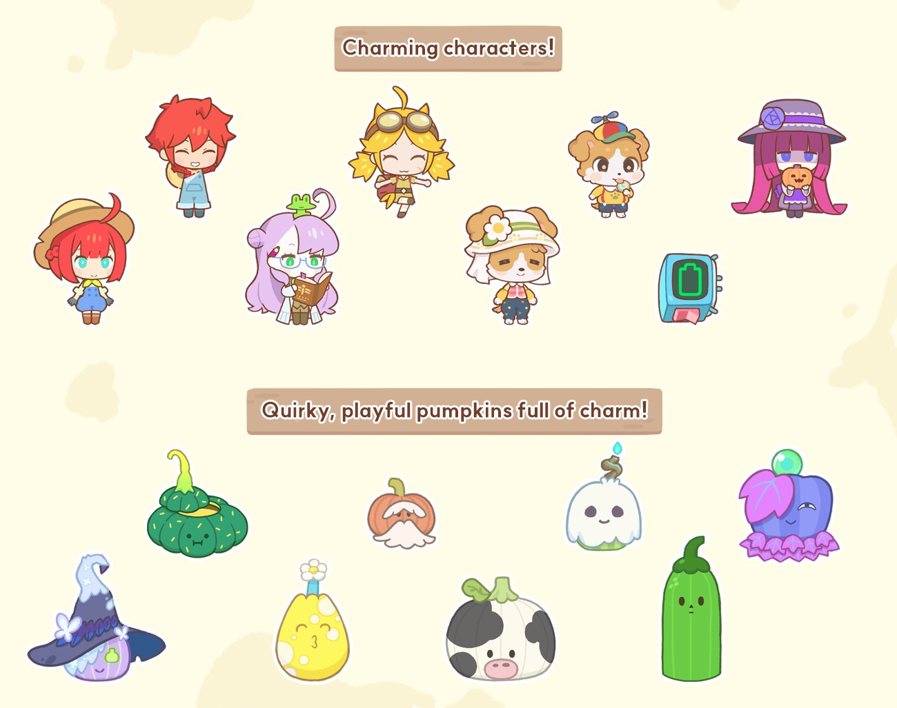 Charming characters and quirky pumpkins